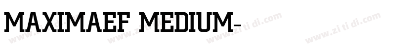 MAXIMAEF MEDIUM字体转换